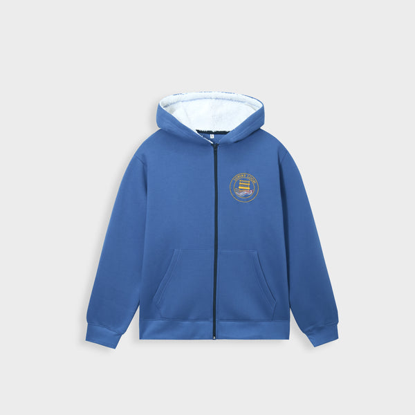 Cozy & Stylish Blue Hoodie with Cotton Fleece 🧥