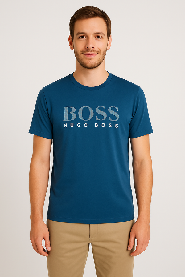 Boys   Hugo Boss Logo T-Shirt - Blue