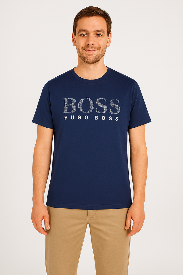 Boys Hugo Boss Logo T-Shirt - Navy Blue