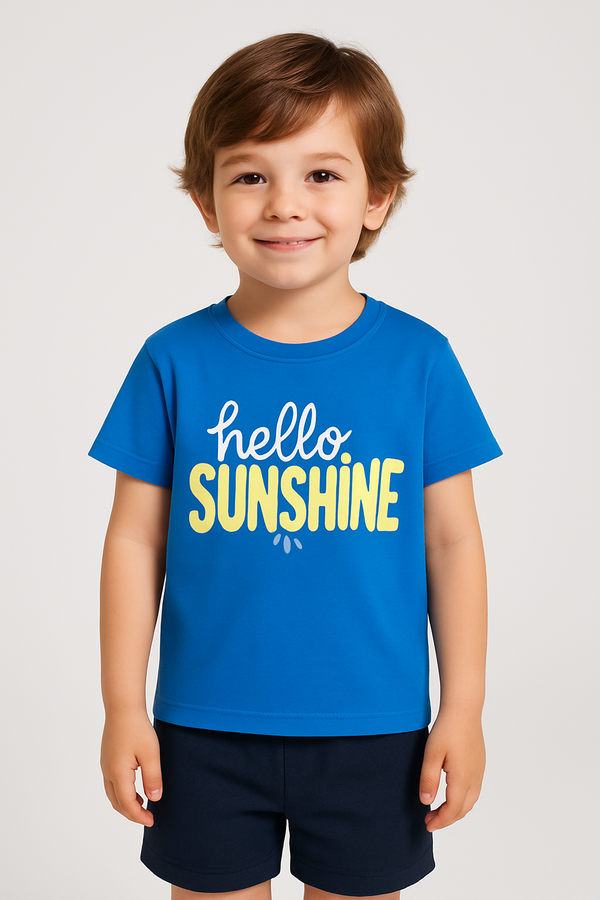 Boys "Hello Sunhine" Blue T-Shirt