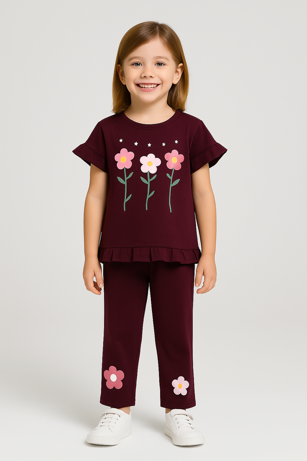 Charming Comfort Girls Cotton Jersey Tracksuit